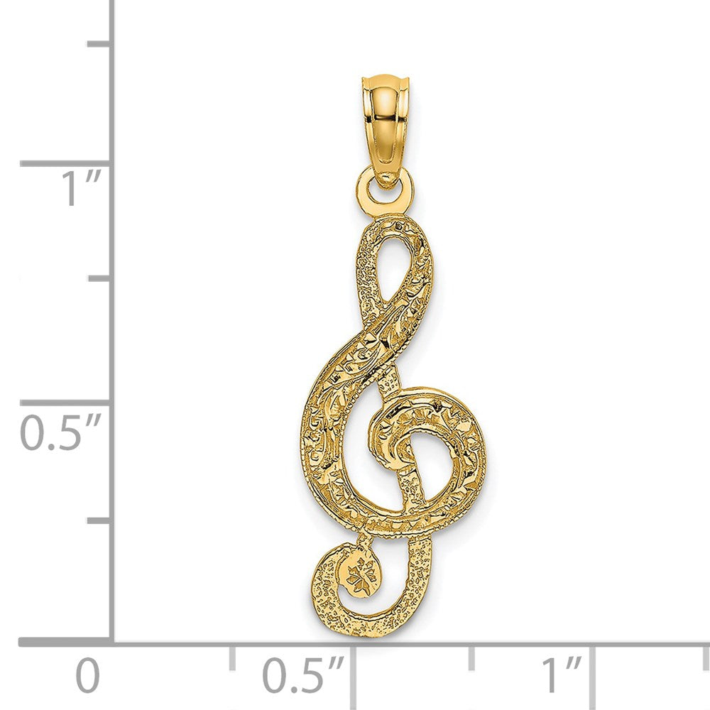 Charlie & Co Jewelry | 14k Treble Clef Charm - Model K3499
