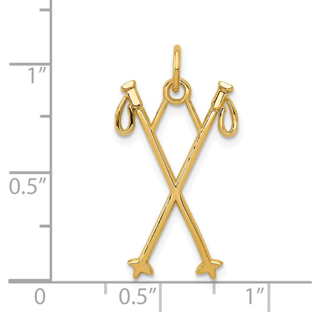 Charlie & Co Jewelry | 14k Ski Poles Charm - Model K3542