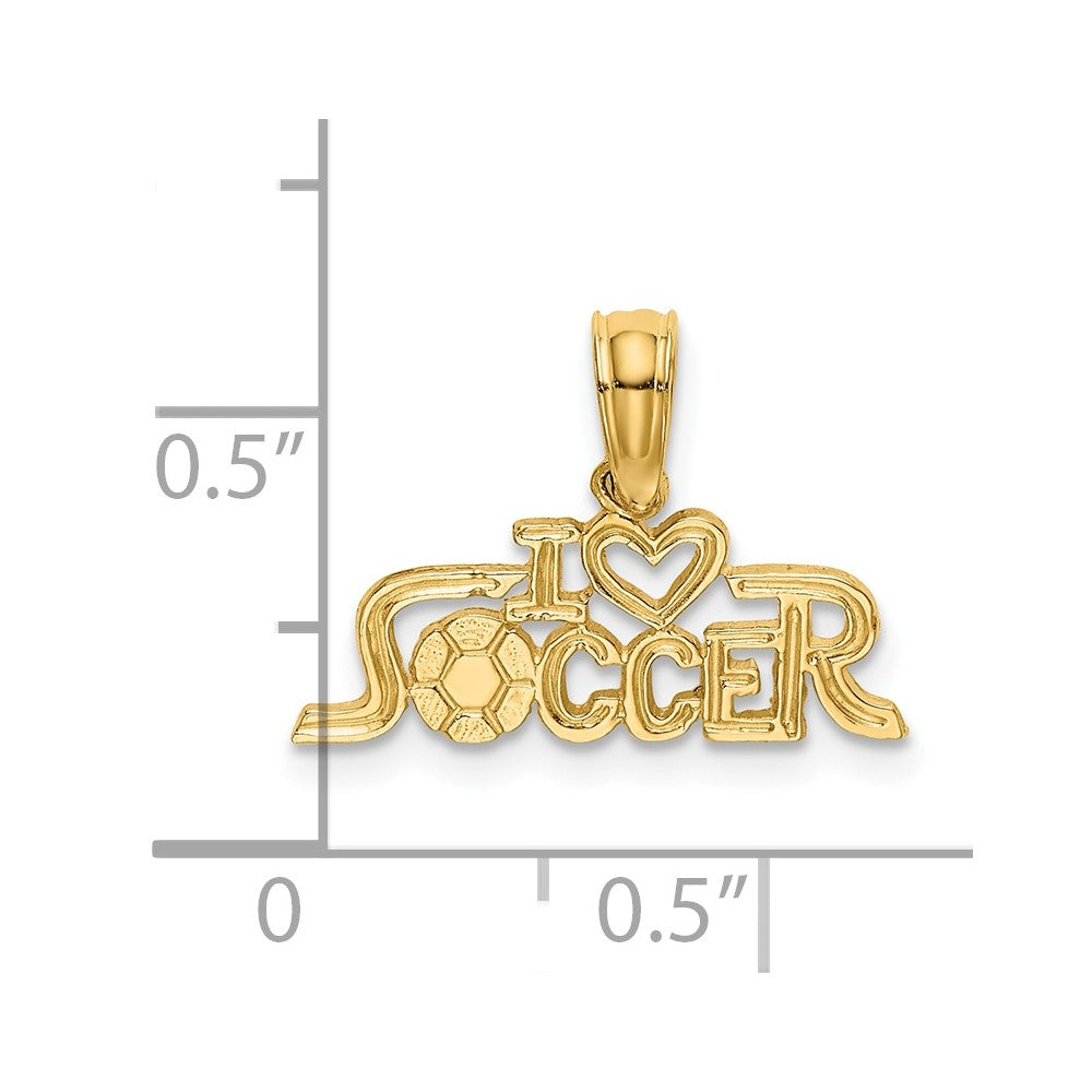 Charlie & Co Jewelry | 14k I Heart Soccer Charm - Model K3579