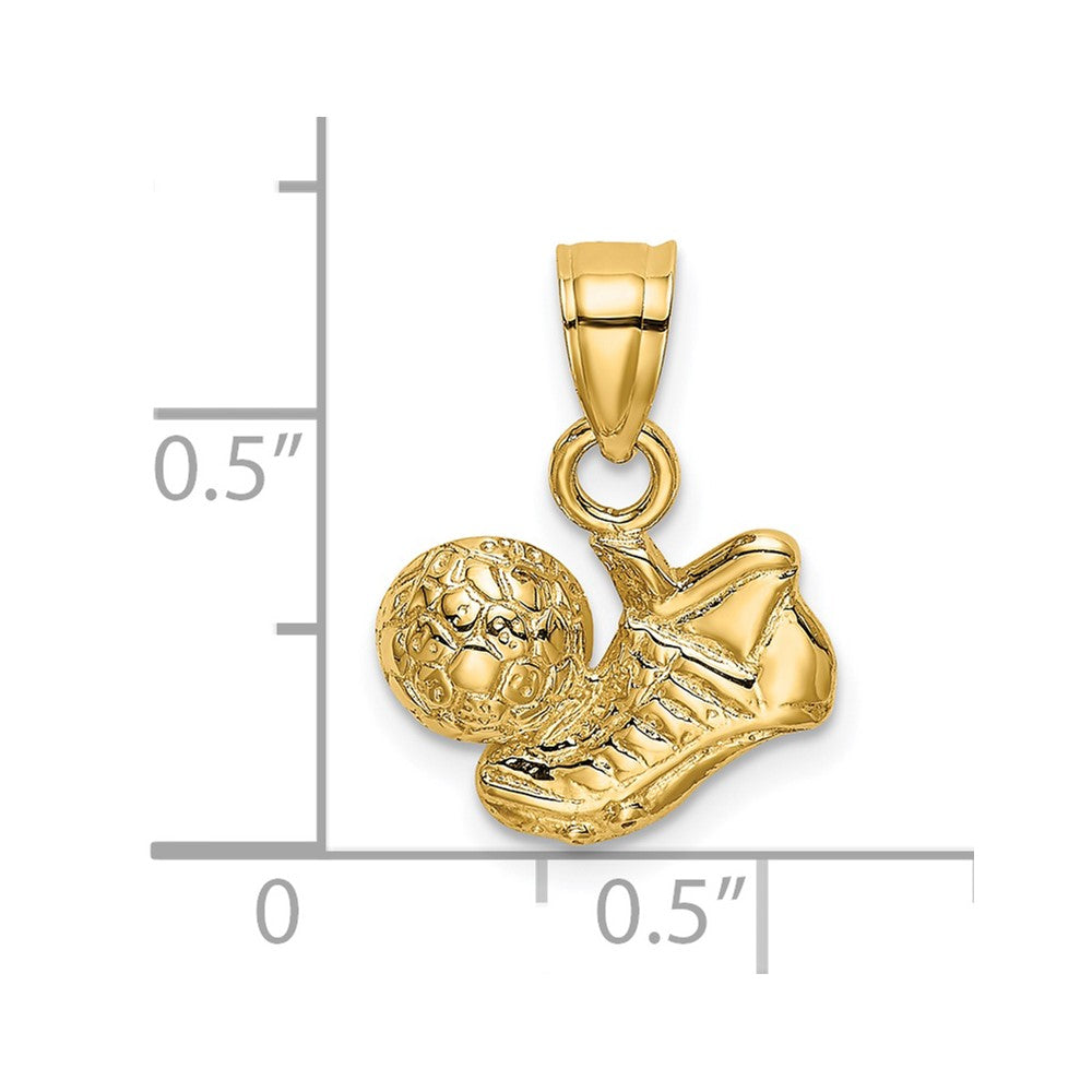 Charlie & Co Jewelry | 14k Soccer Ball W/shoe Charm - Model K3580