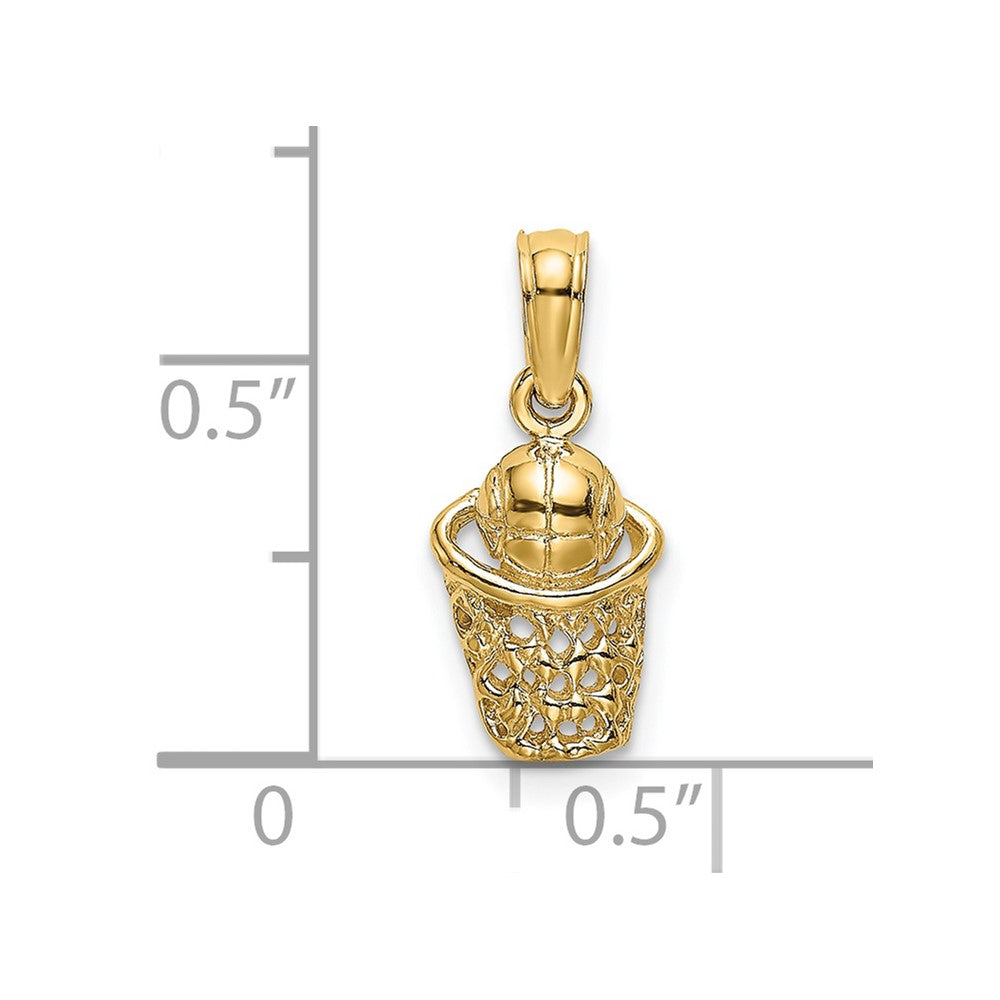 Charlie & Co Jewelry | 14k Basketball W/net Charm - Model K3592