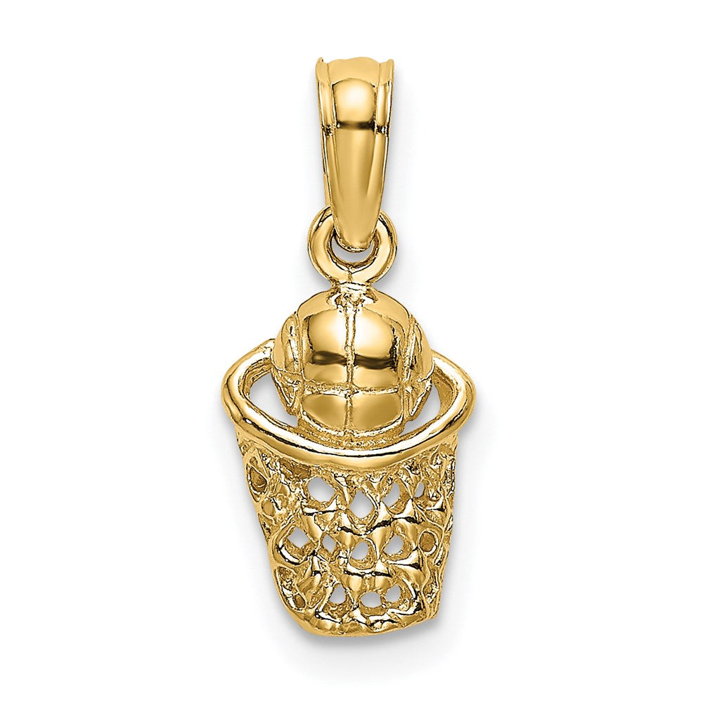 Charlie & Co Jewelry | 14k Basketball W/net Charm - Model K3592