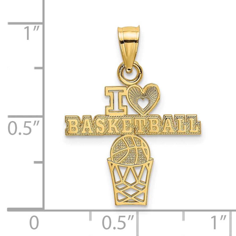 Charlie & Co Jewelry | 14k I Heart Basketball Charm - Model K3594