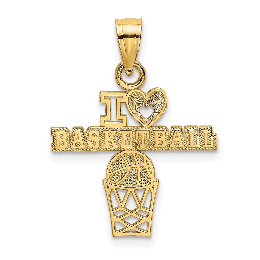 Charlie & Co Jewelry | 14k I Heart Basketball Charm - Model K3594