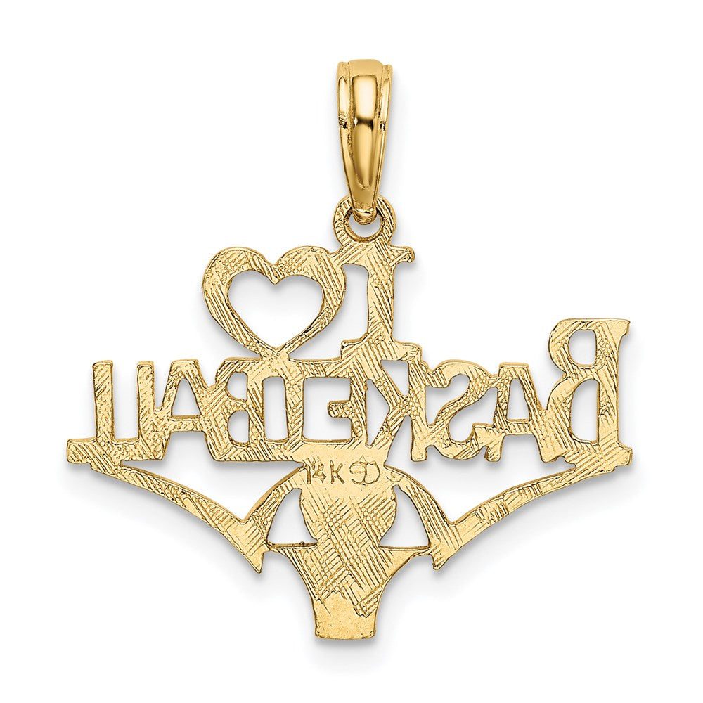 Charlie & Co Jewelry | 14k I Heart Basketball W/ball And Net Charm - Model K3595