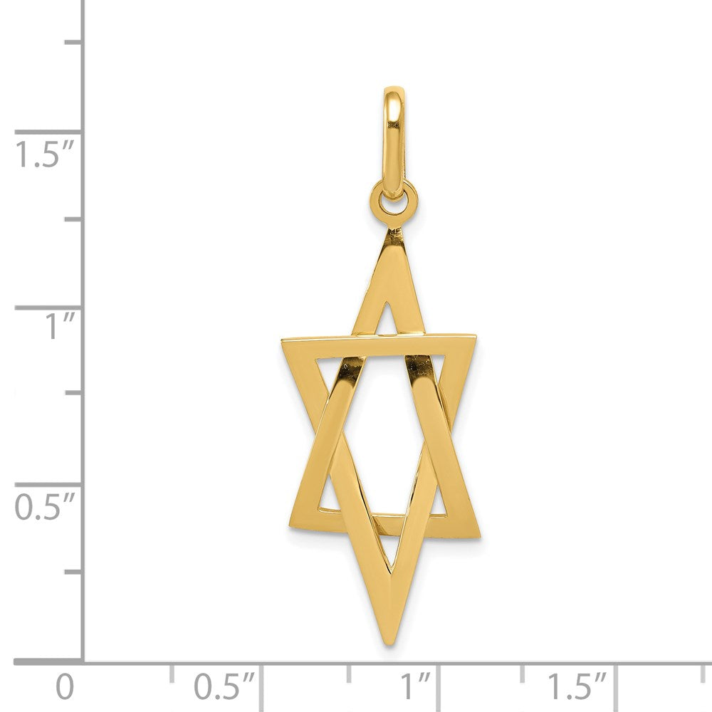 Charlie & Co Jewelry | 14k Elongated Star Of David Pendant - Model K3796