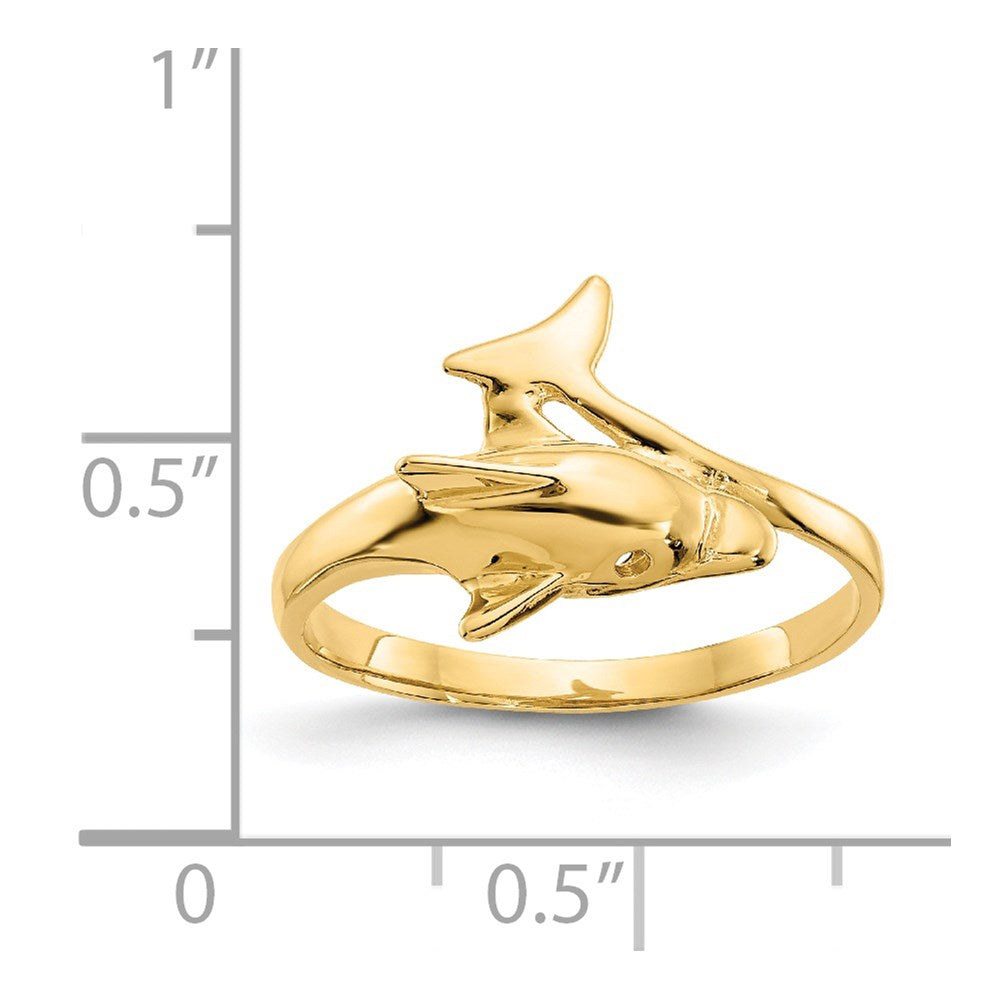 Gold Dolphin Ring Model-K3921 - Charlie & Co. Jewelry