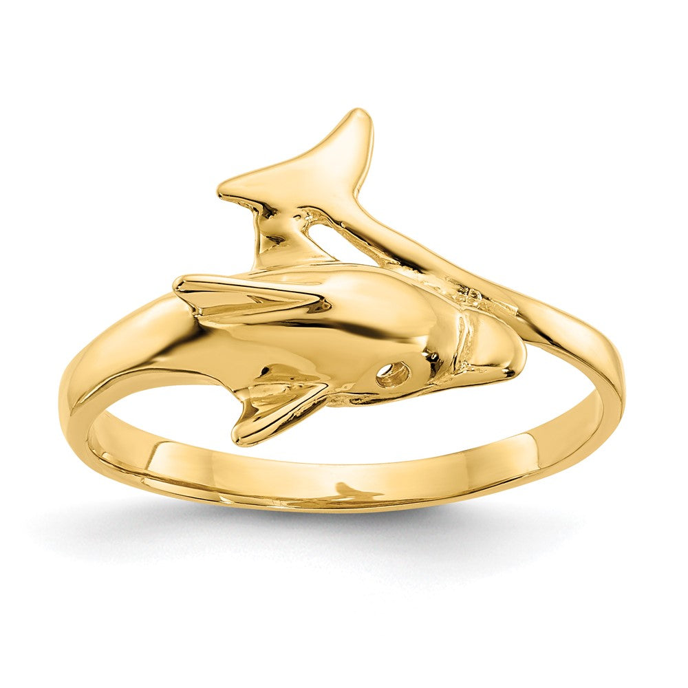 Gold Dolphin Ring Model-K3921 - Charlie & Co. Jewelry