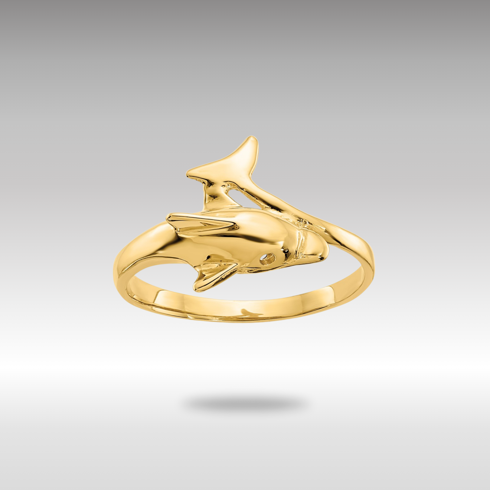 Gold Dolphin Ring Model-K3921 - Charlie & Co. Jewelry