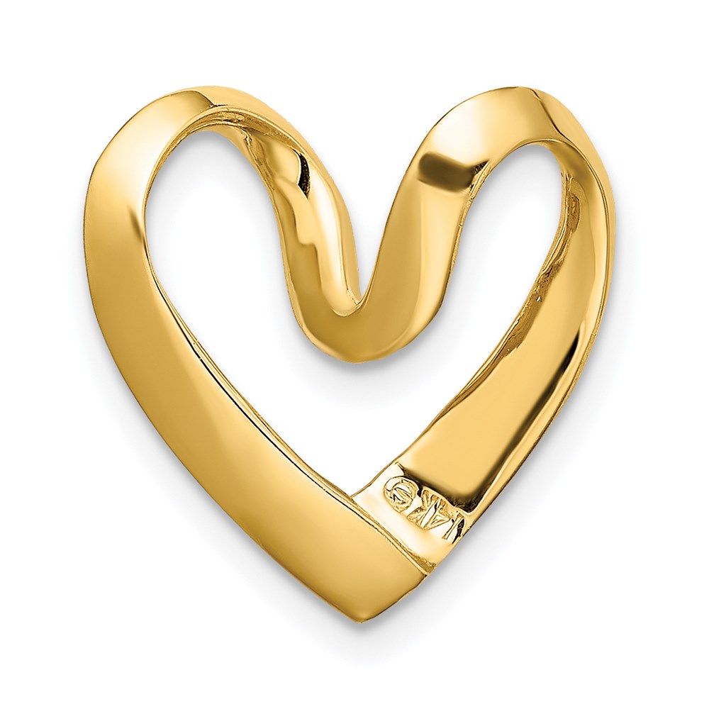Charlie & Co Jewelry | 14k Polished Heart Chain Slide - Model K3977