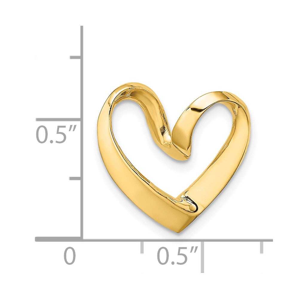 Charlie & Co Jewelry | 14k Polished Heart Chain Slide - Model K3977