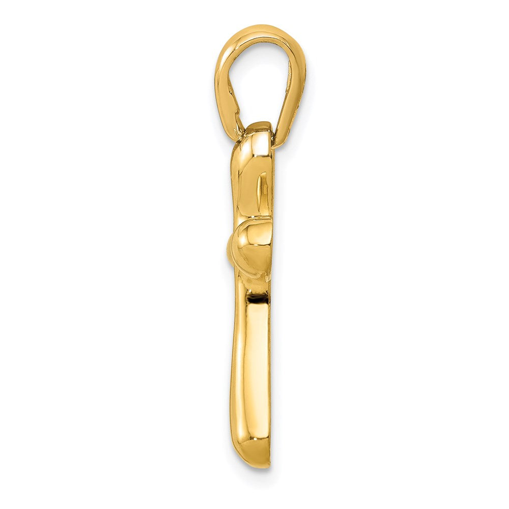 Charlie & Co Jewelry | 14k Polished Freeform Cross Pendant - Model K441