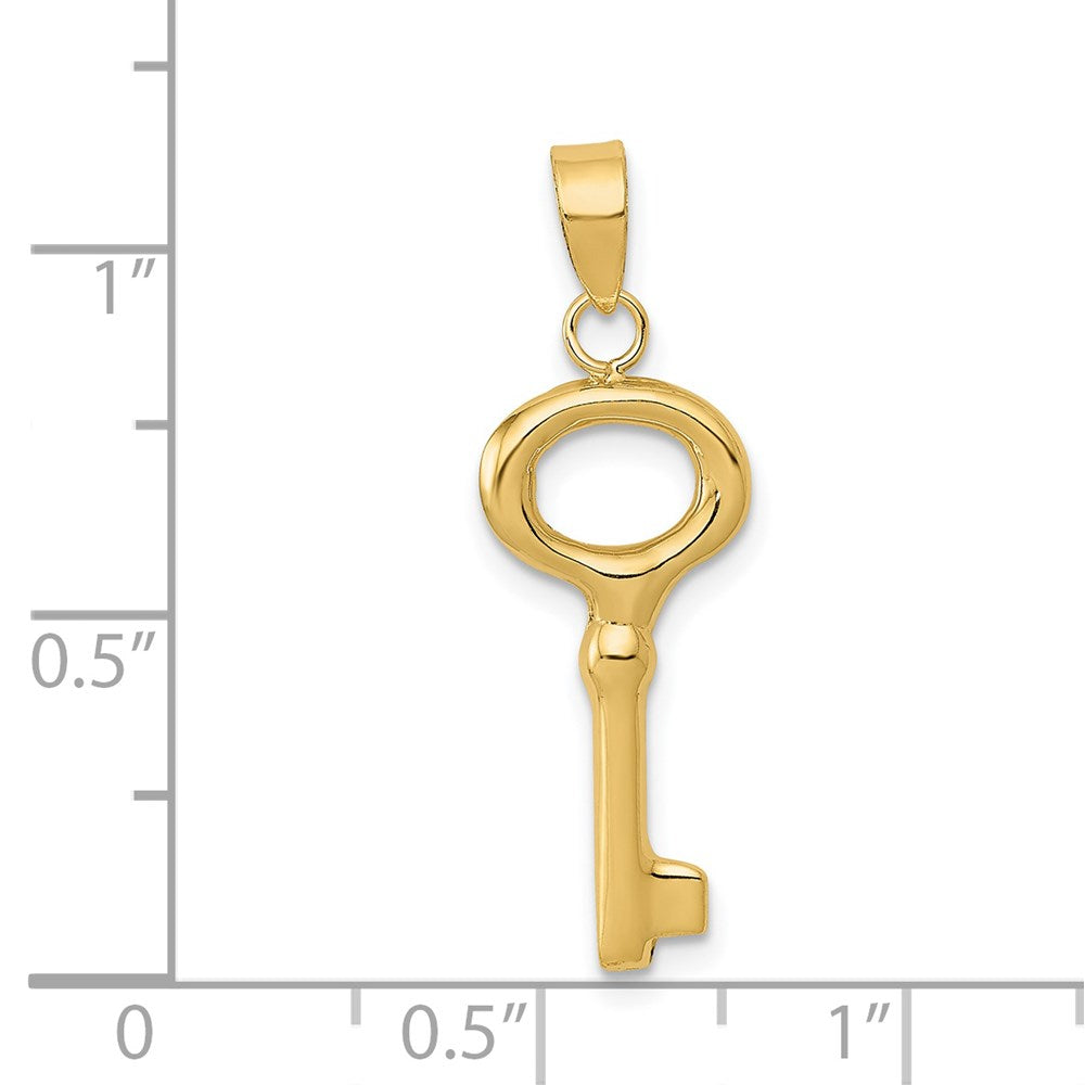 Charlie & Co Jewelry | 14k Polished 3-d Key Charm - Model K4698
