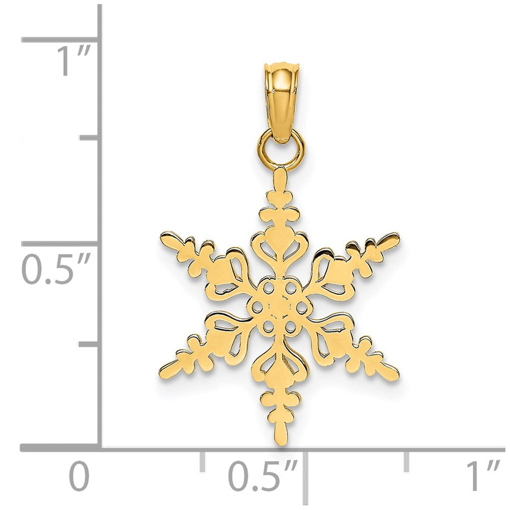 Charlie & Co Jewelry | 14k Polished Snowflake Charm - Model K4743