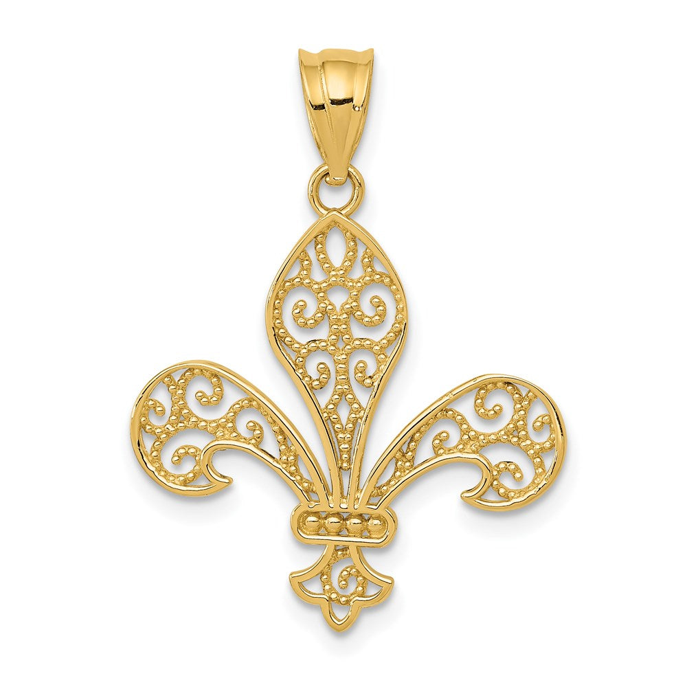 Charlie & Co Jewelry | 14k Filigree Fleur De Lis Pendant - Model K4770