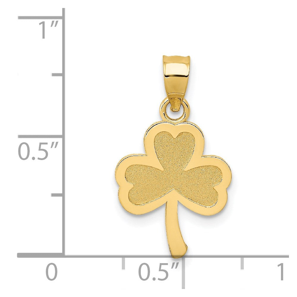 14K Gold Three-Leaf Clover Pendant - Charlie & Co. Jewelry