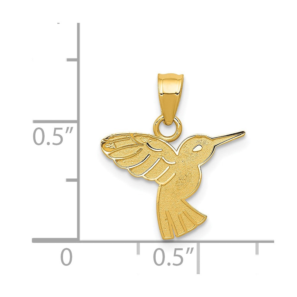 Gold Hummingbird Necklace Pendant Model-K4831 - Charlie & Co. Jewelry