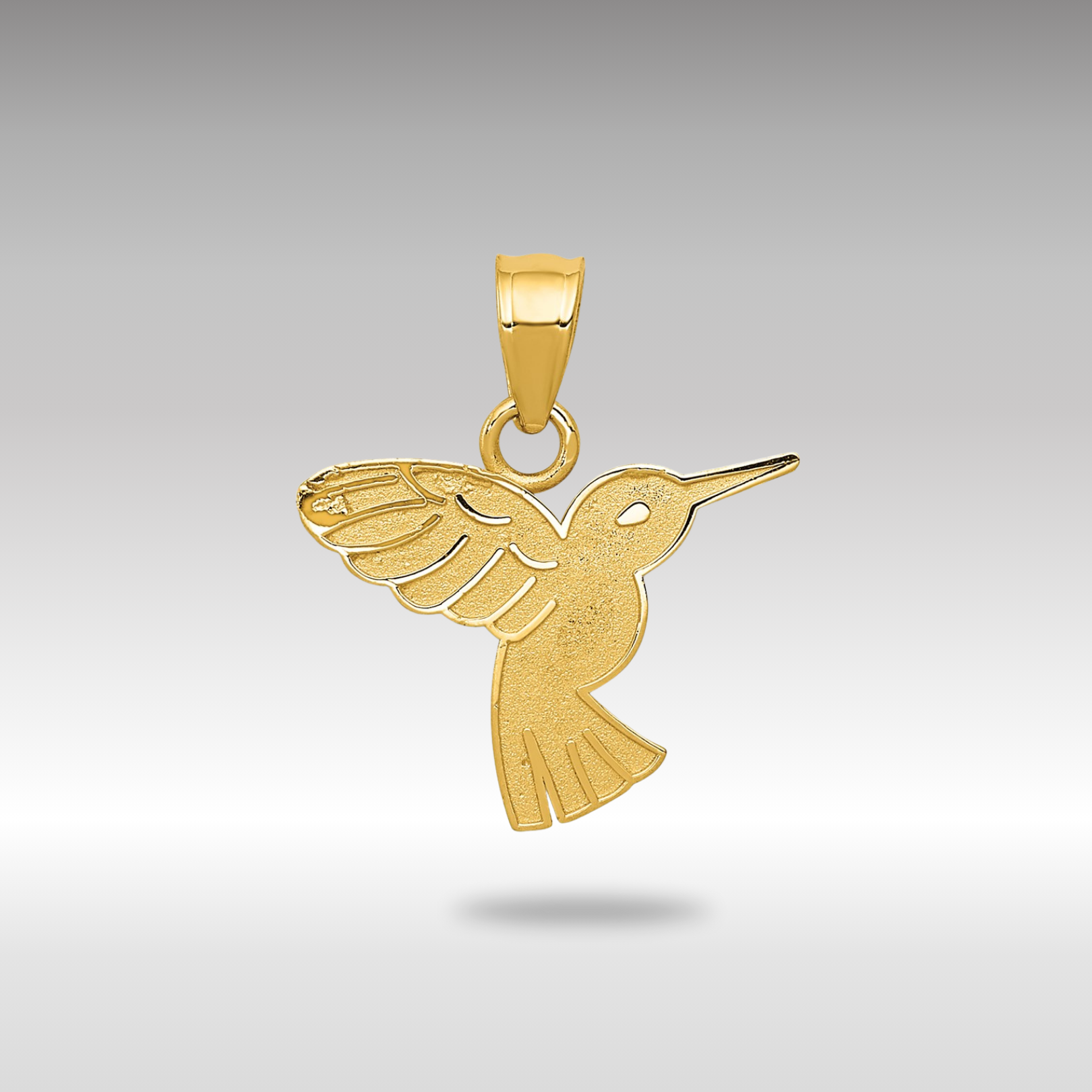 Gold Hummingbird Necklace Pendant Model-K4831 - Charlie & Co. Jewelry