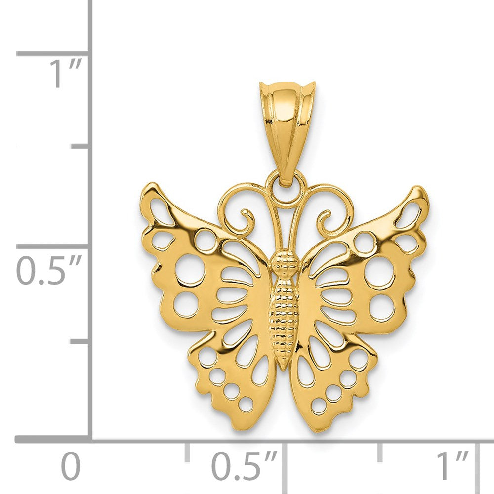 Charlie & Co Jewelry | 14k Butterfly Pendant - Model K4837