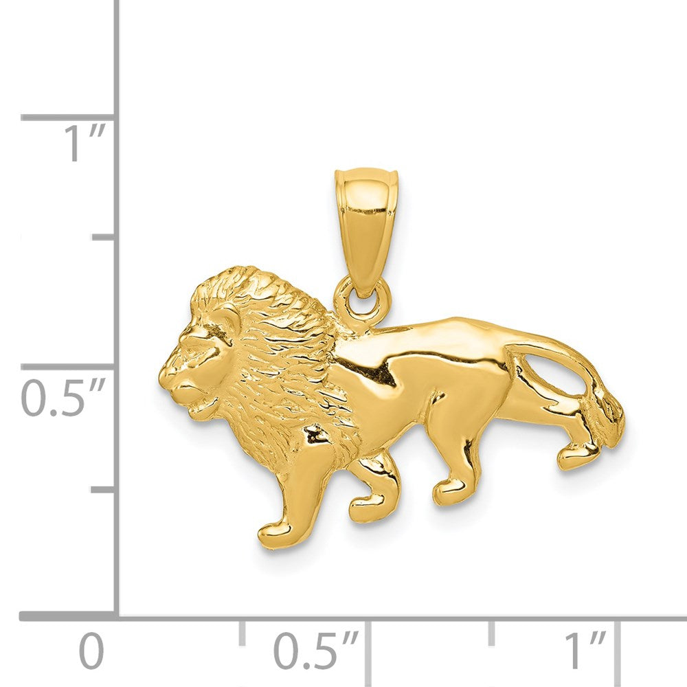 14k Gold Lion Necklace Pendant - Charlie & Co. Jewelry