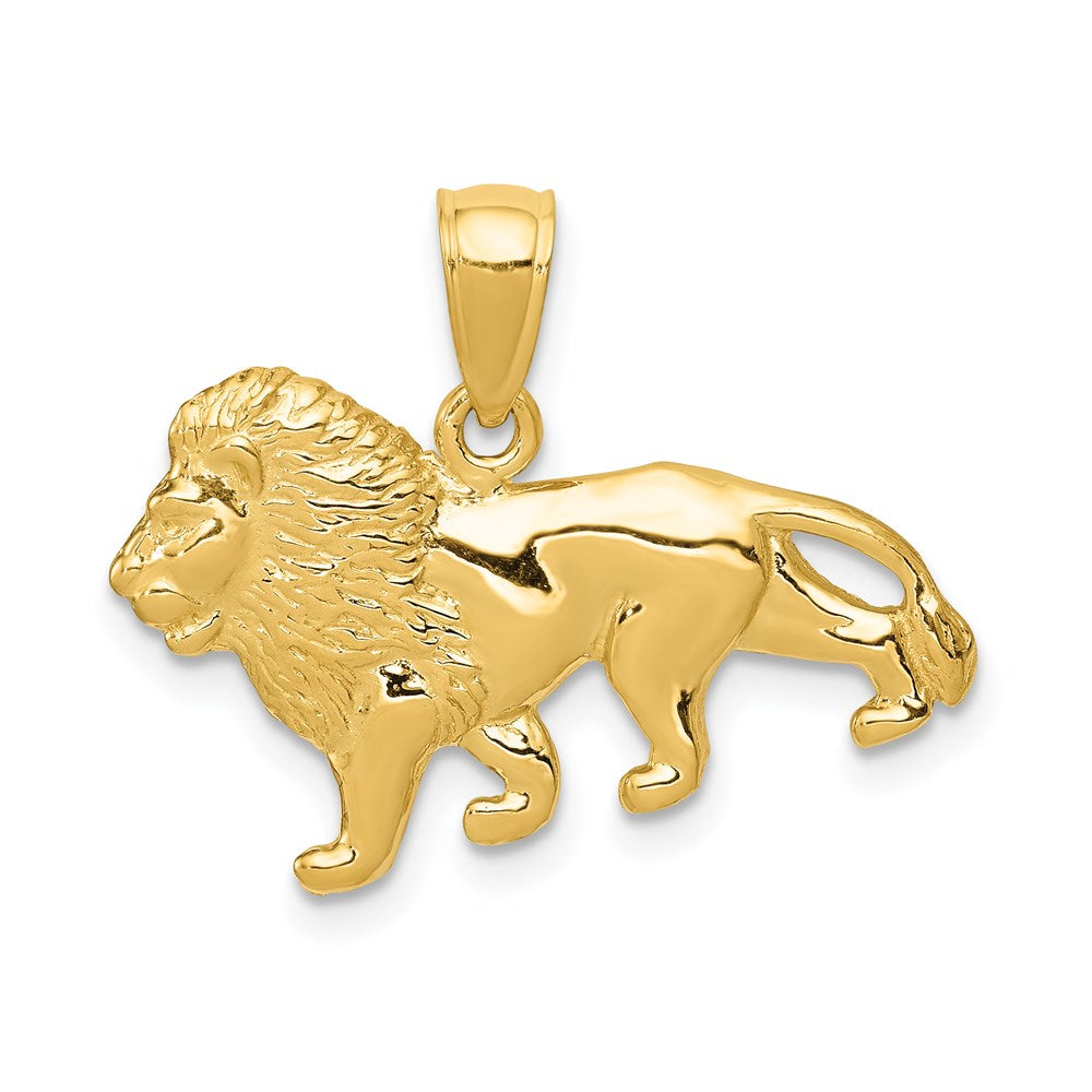 14k Gold Lion Necklace Pendant - Charlie & Co. Jewelry