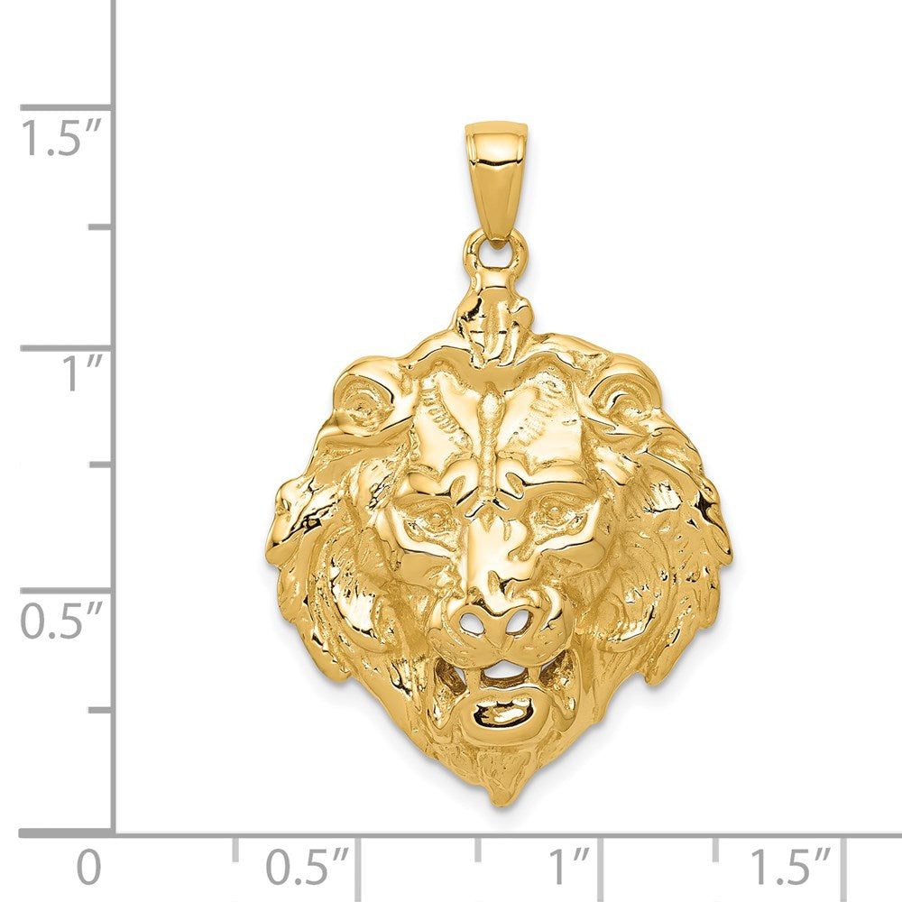 14k Gold Lion Necklace Pendant - Charlie & Co. Jewelry