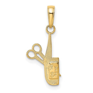 14K Gold Comb and Scissors Pendant - Charlie & Co. Jewelry