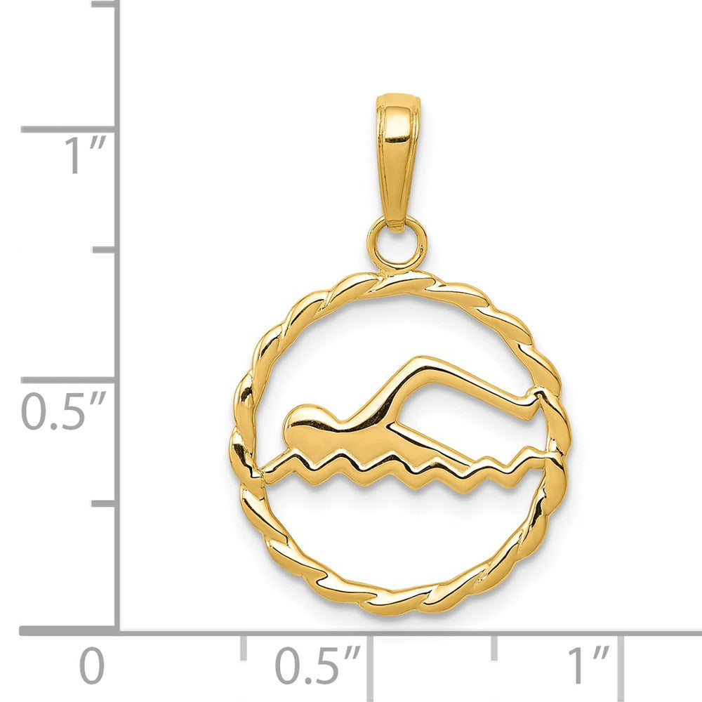 Charlie & Co Jewelry | 14k Swimming Charm - Model K4959