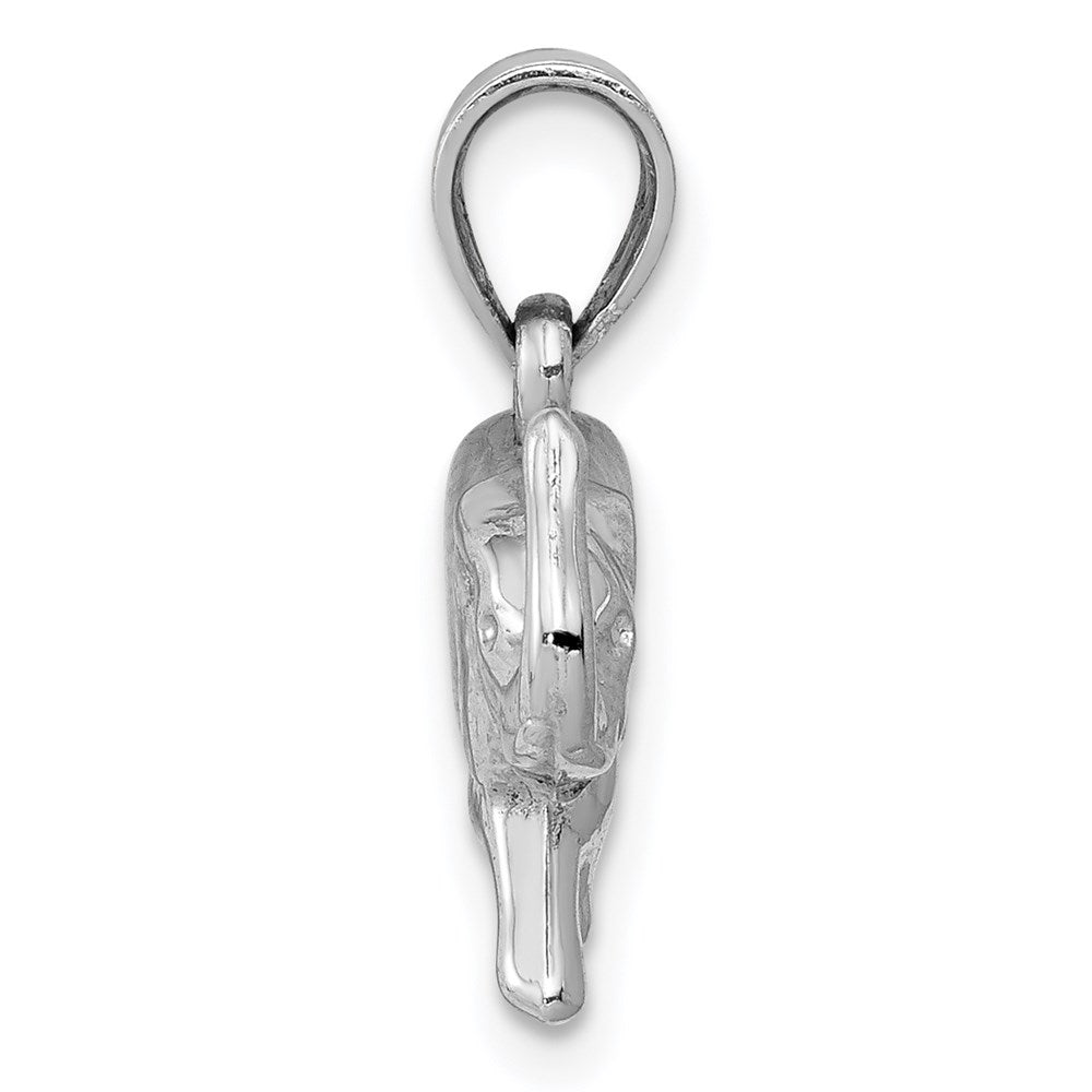 14k White Gold Elephant Pendant - Charlie & Co. Jewelry