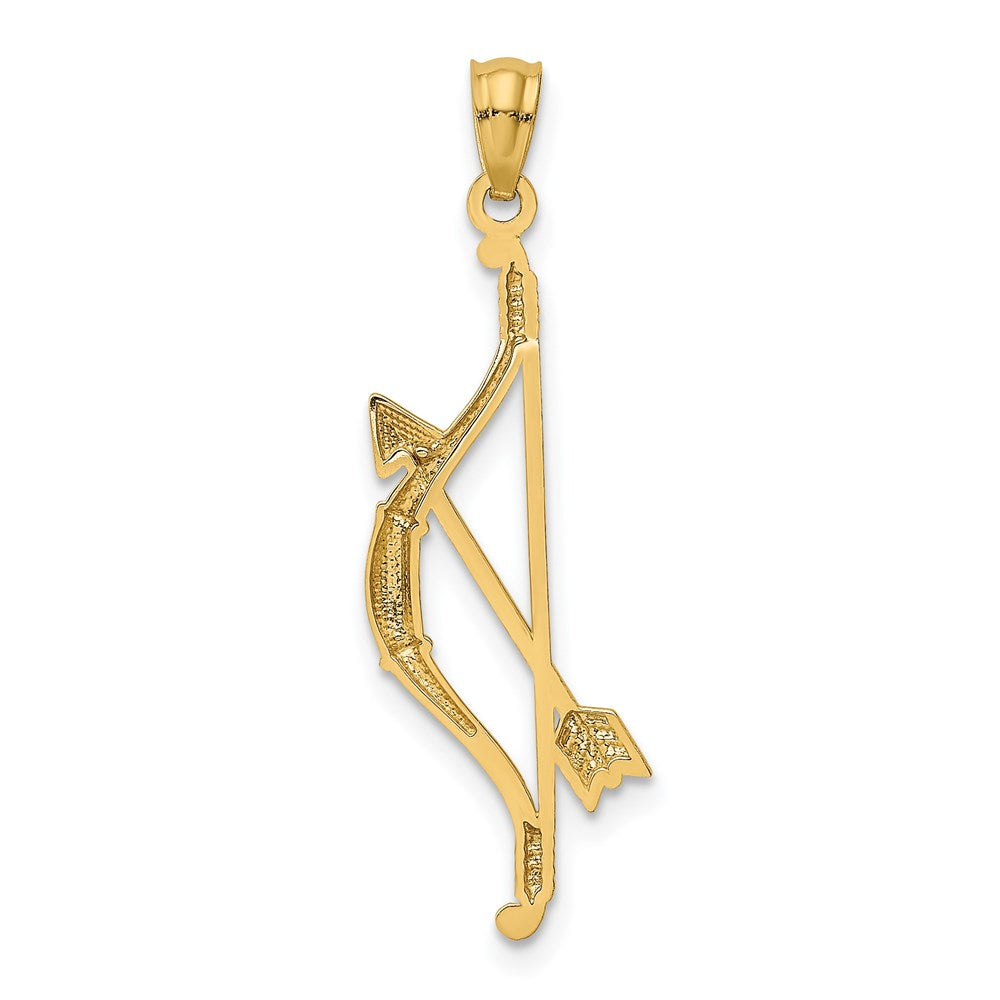 14K Gold Bow and Arrow Pendant Necklace - Charlie & Co. Jewelry