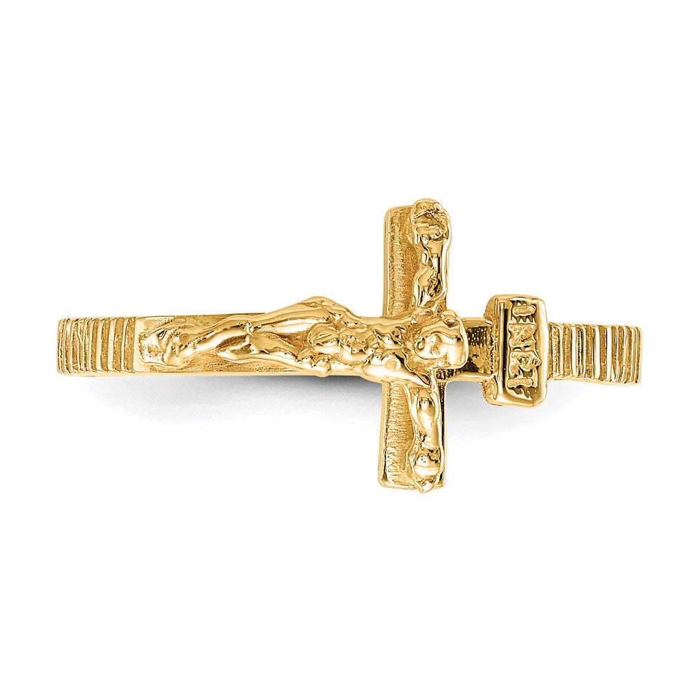 Gold Polished Jesus Band Ring Model-K5725 - Charlie & Co. Jewelry