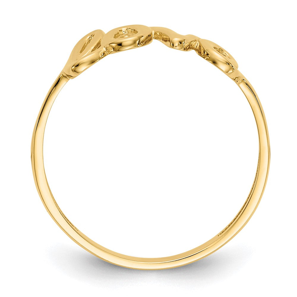 Gold Polished "Love" Ring Model-K5742 - Charlie & Co. Jewelry