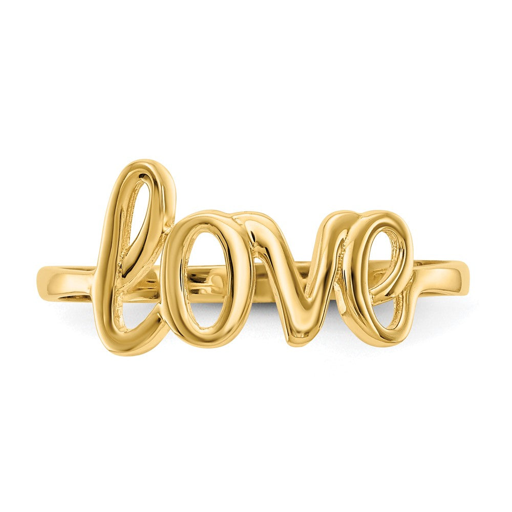 Gold Polished "Love" Ring Model-K5742 - Charlie & Co. Jewelry