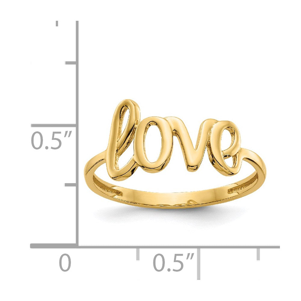 Gold Polished "Love" Ring Model-K5742 - Charlie & Co. Jewelry