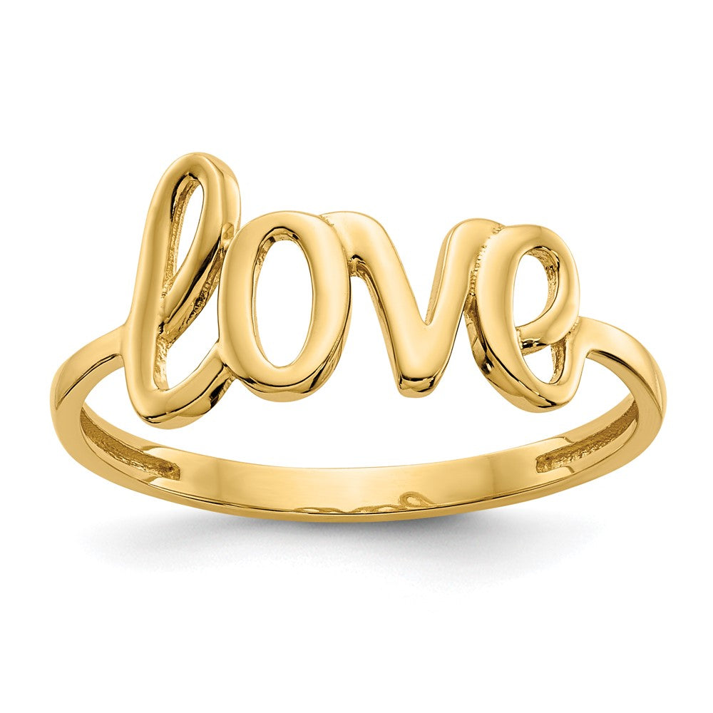 Gold Polished "Love" Ring Model-K5742 - Charlie & Co. Jewelry