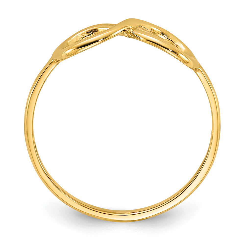 Gold Polished Infinity Ring Model-K5750 - Charlie & Co. Jewelry