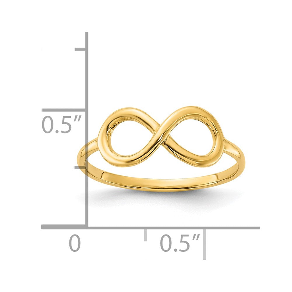 Gold Polished Infinity Ring Model-K5750 - Charlie & Co. Jewelry