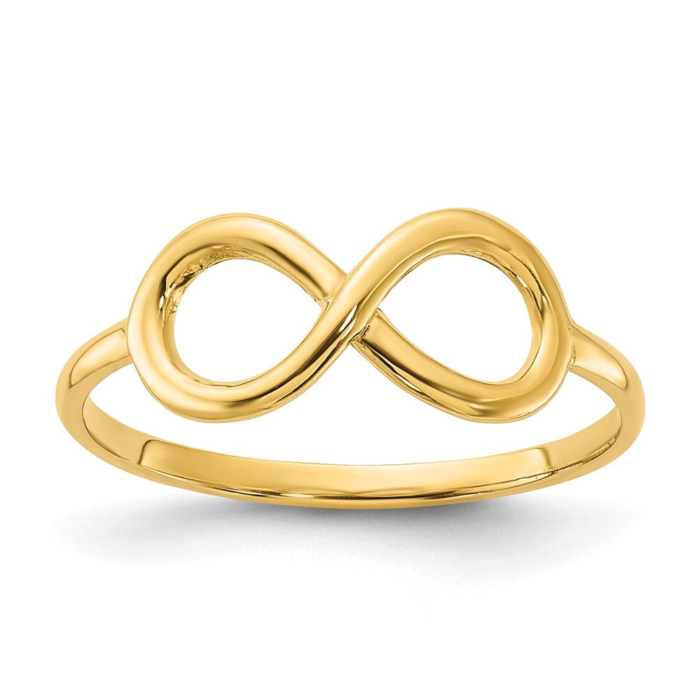 Gold Polished Infinity Ring Model-K5750 - Charlie & Co. Jewelry