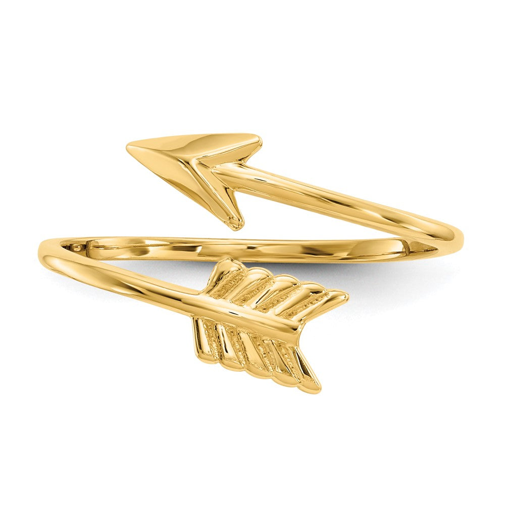 Gold Polished Adjustable Arrow Ring Model-K5779 - Charlie & Co. Jewelry