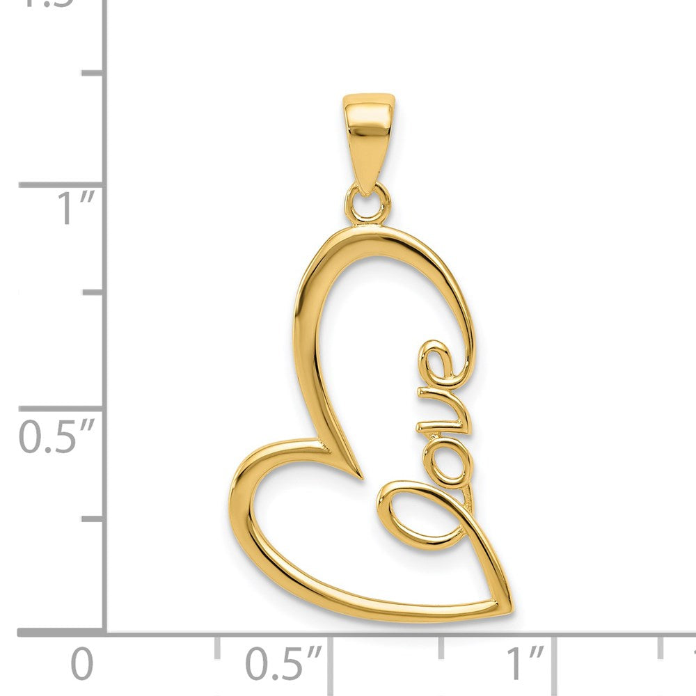 Charlie & Co Jewelry | 14k Gold Polished Love Heart Pendant - Model K5870