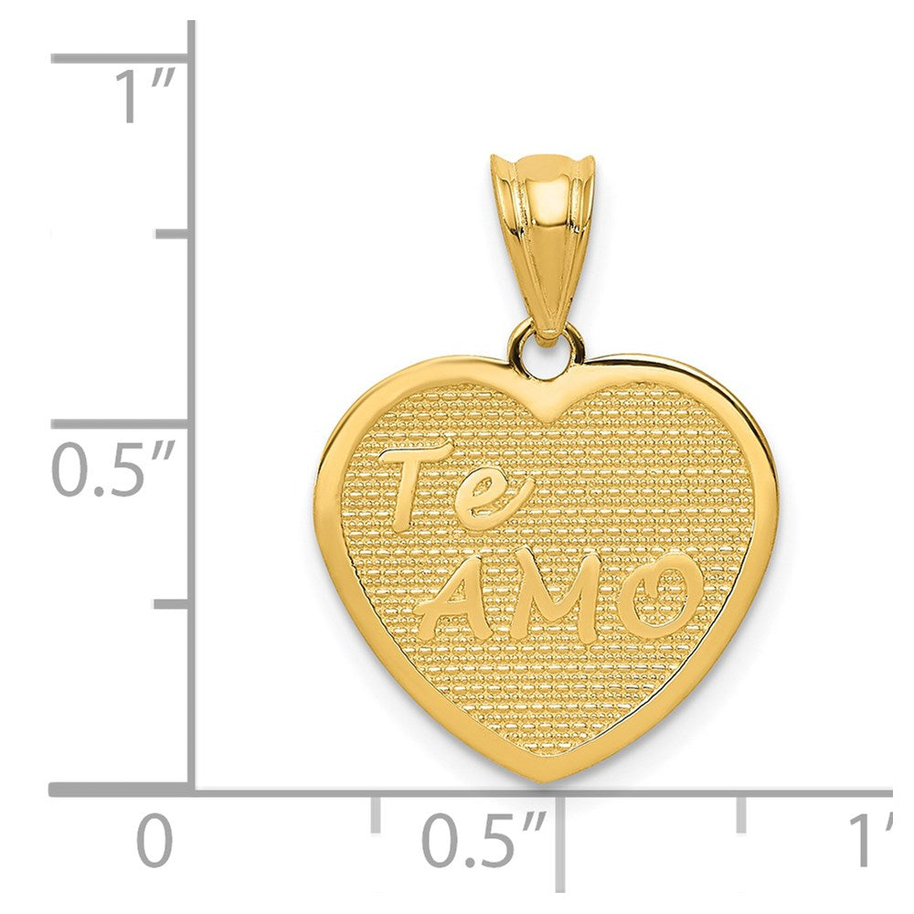 Charlie & Co Jewelry | 14k Polished Te Amo Heart Pendant - Model K5881