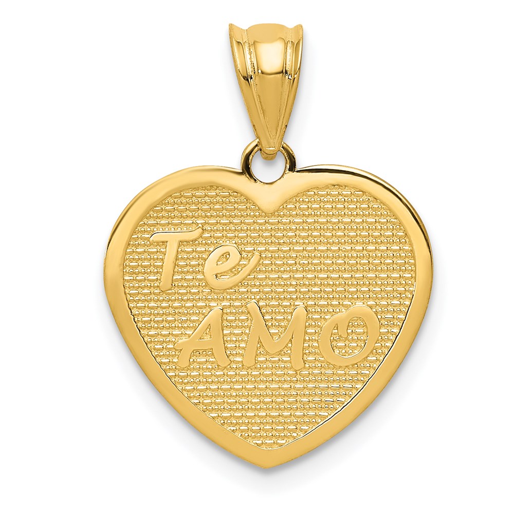 Charlie & Co Jewelry | 14k Polished Te Amo Heart Pendant - Model K5881