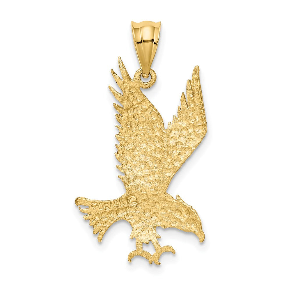 Gold Large Eagle Necklace Pendant Model-K6003 - Charlie & Co. Jewelry