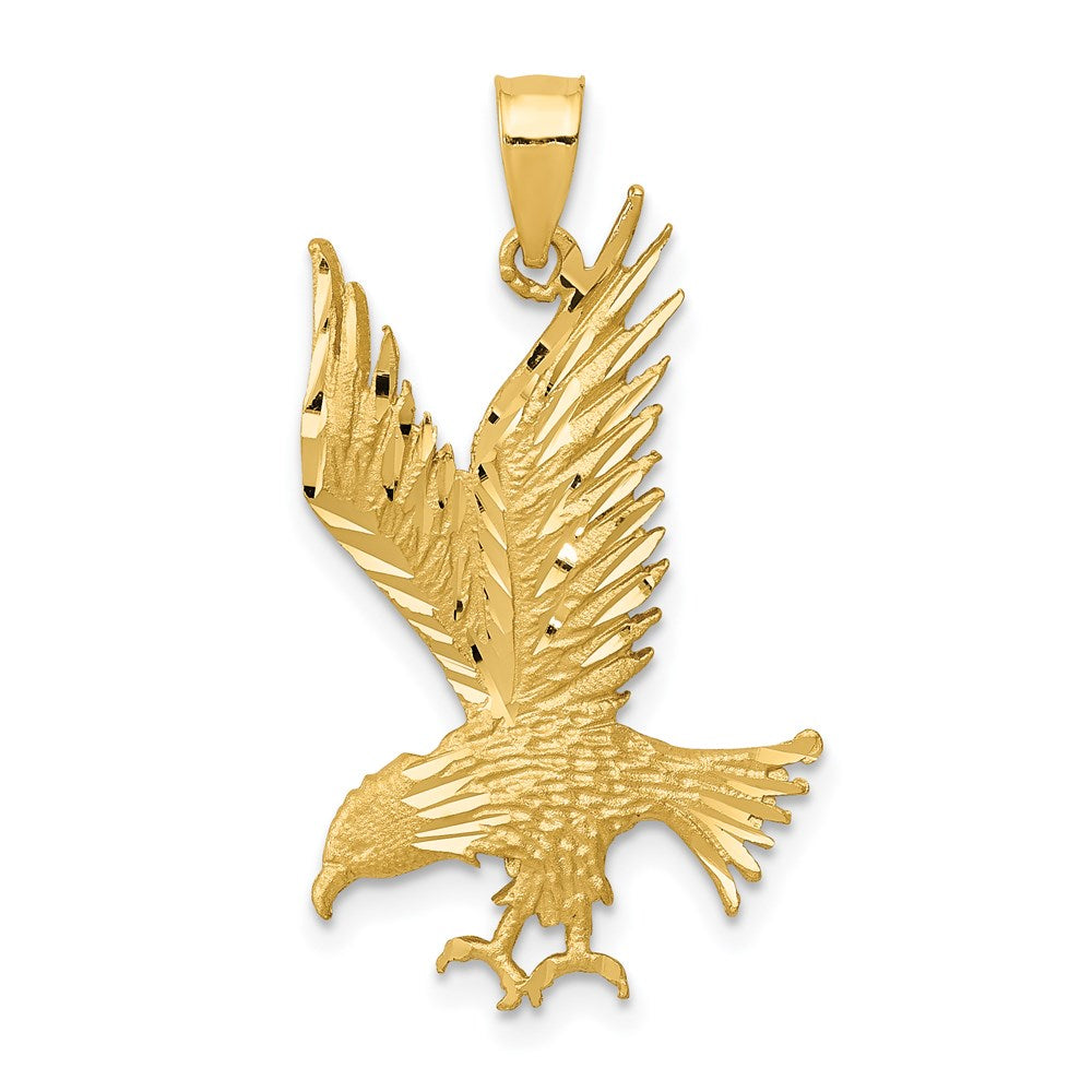 Gold Large Eagle Necklace Pendant Model-K6003 - Charlie & Co. Jewelry