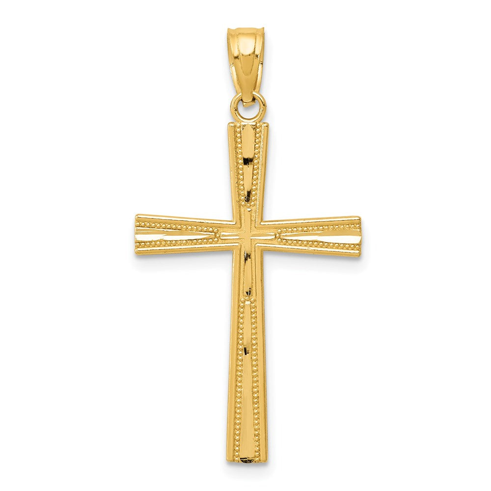 Charlie & Co Jewelry | 14k Reversible Satin/diamond-cut Cross Pendant - Model K6166