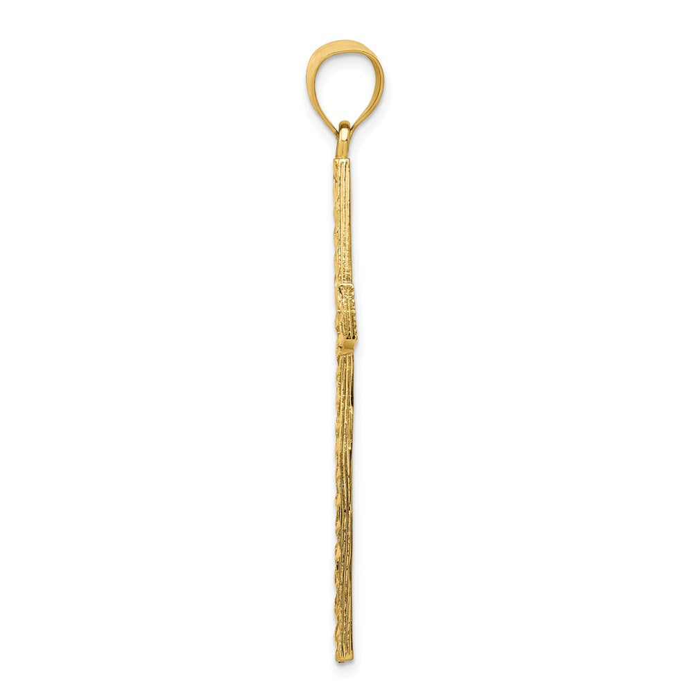 Charlie & Co Jewelry | 14k Polished And Textured Diamond-cut Latin Cross Pendant - Model K6169