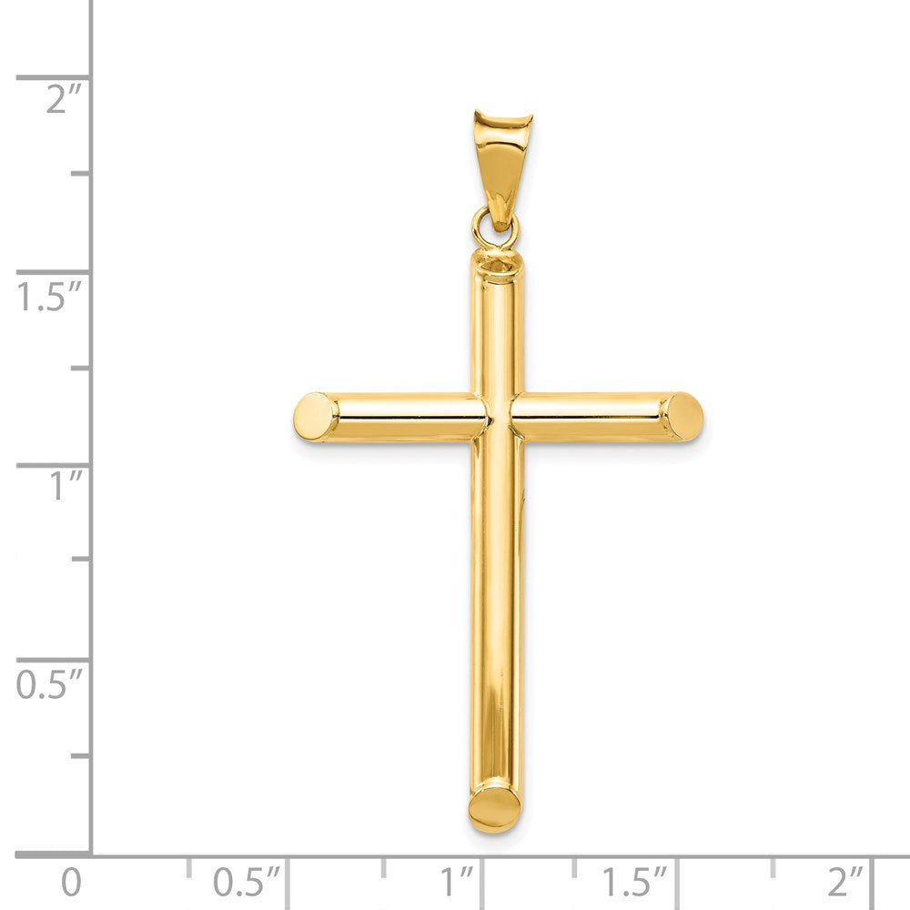 Charlie & Co Jewelry | 14k Polished Tube Cross Pendant - Model K6182