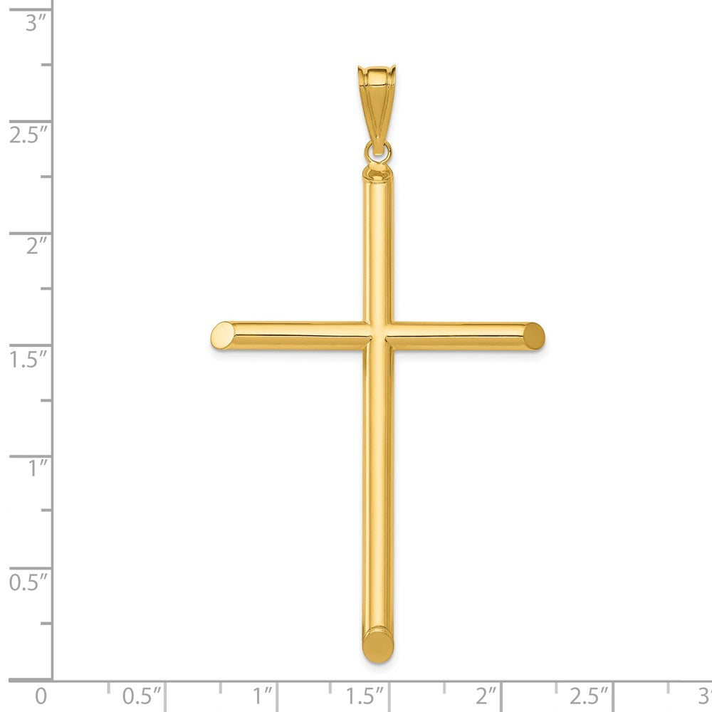 Charlie & Co Jewelry | 14k Polished Tube Cross Pendant - Model K6191