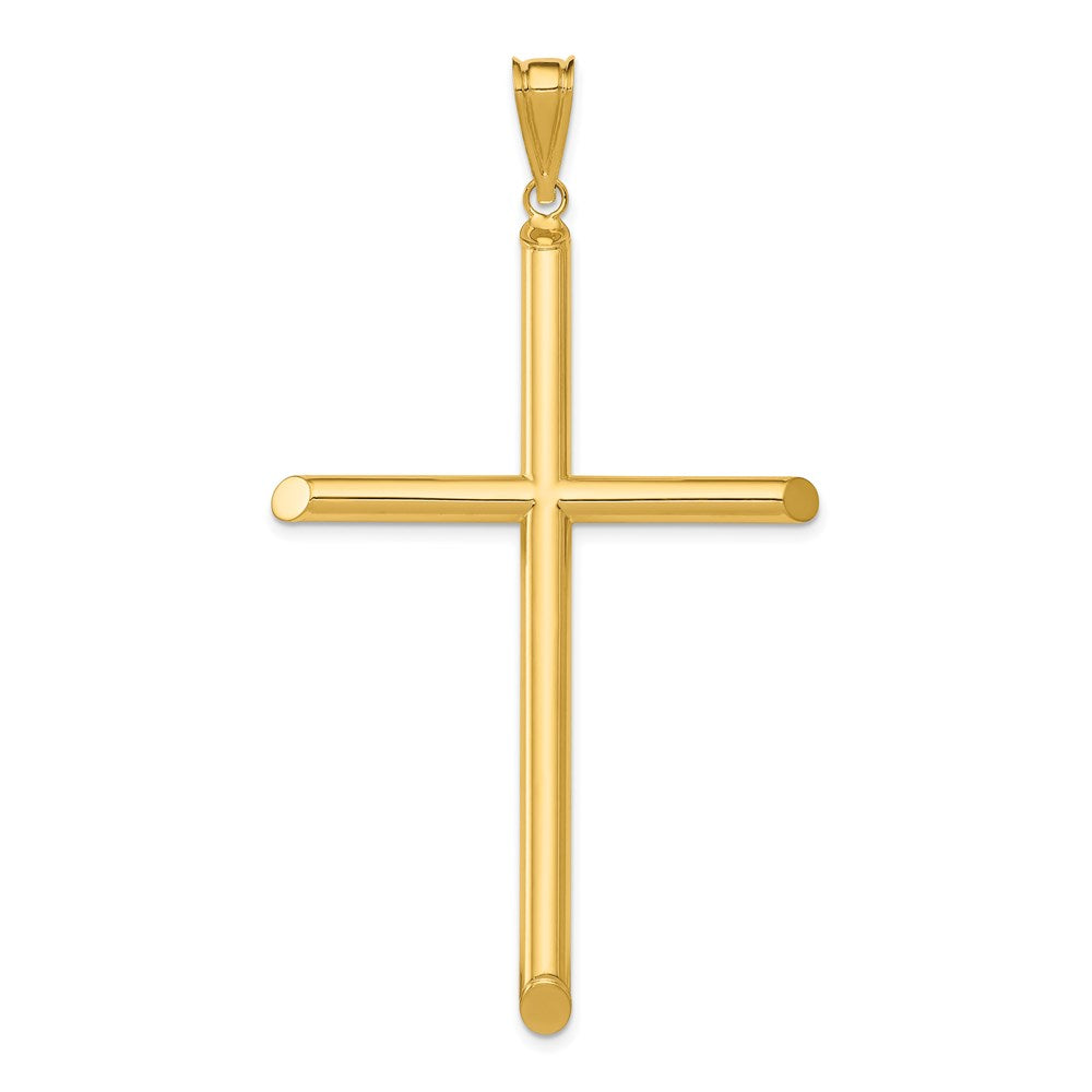 Charlie & Co Jewelry | 14k Polished Tube Cross Pendant - Model K6191