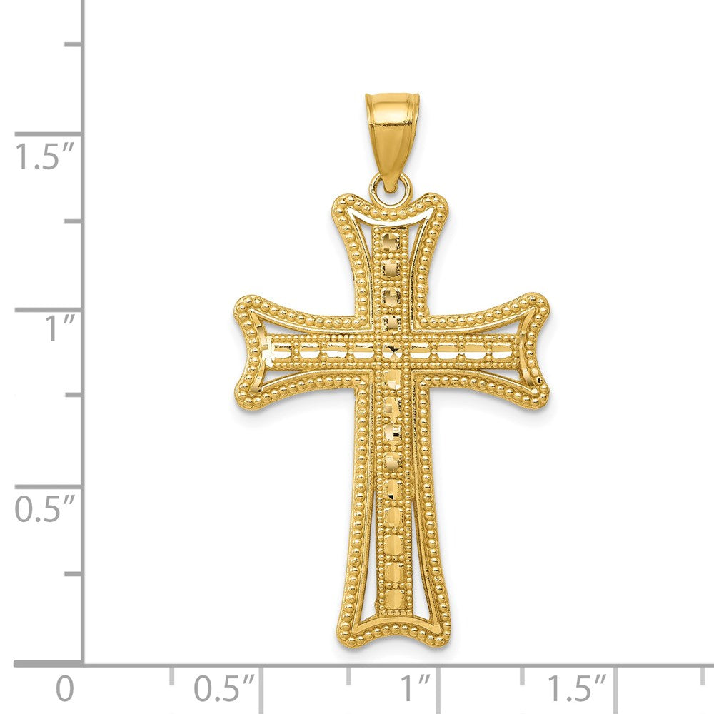 Charlie & Co Jewelry | 14k Diamond-cut Cross Pendant - Model K6214
